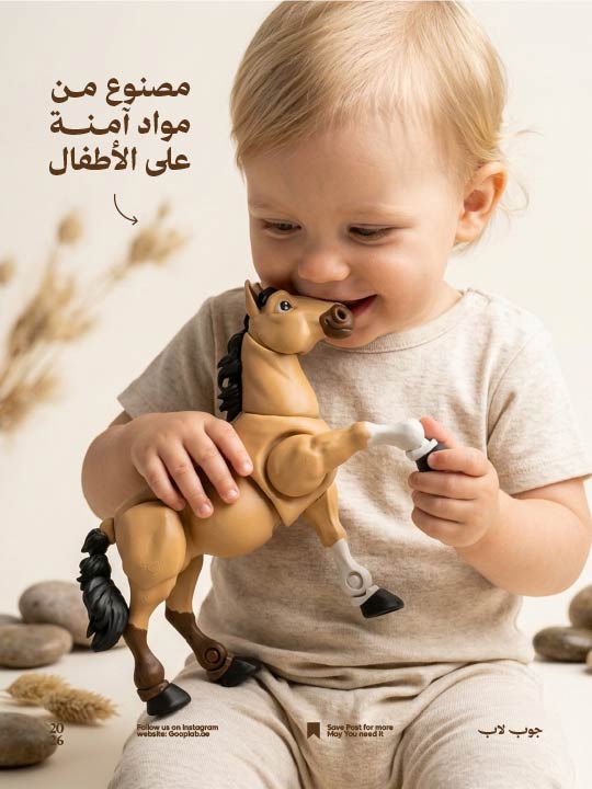 لعبة الحصان شهاب القابلة للتركيب للأطفال