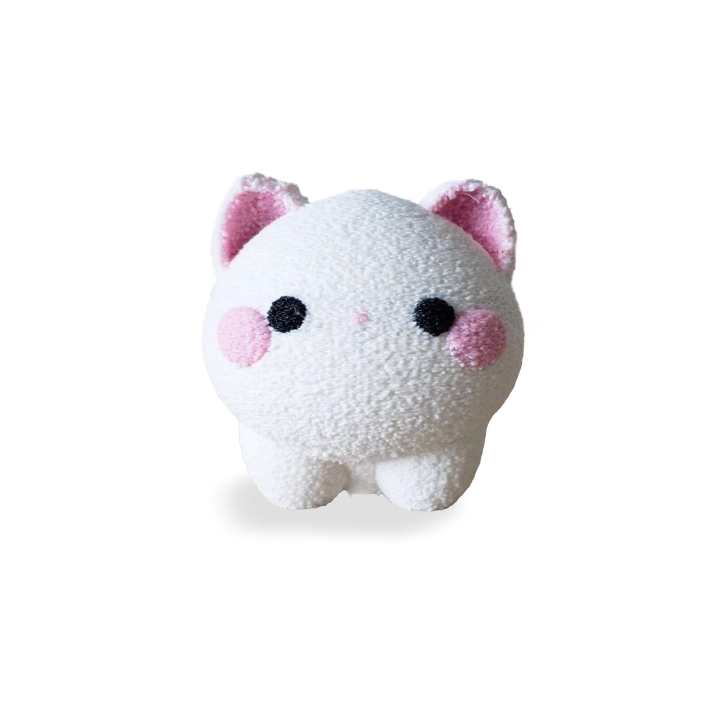 Cute 3D Printed Buff Cat Keychain