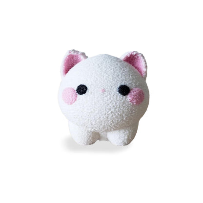 Cute 3D Printed Buff Cat Keychain