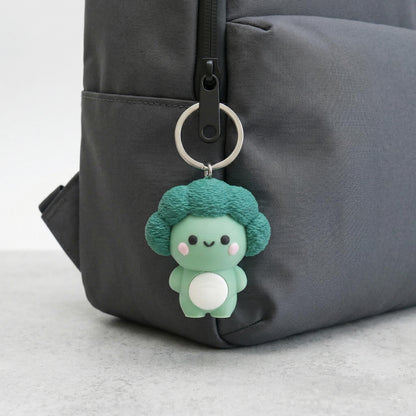 Cute 3D Printed Buff broccoli Keychain