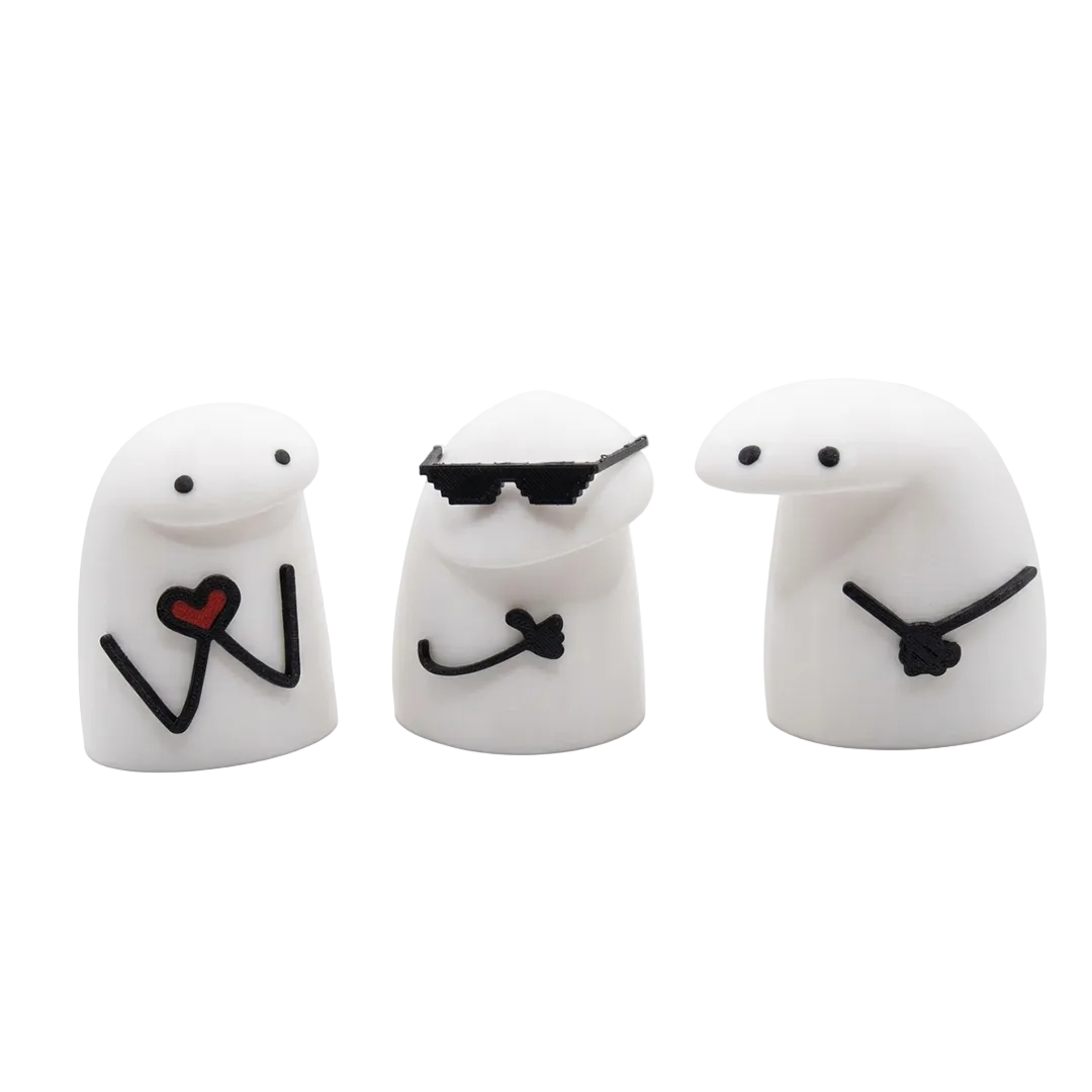 Cute 3D Printed Love-Thug-Peace keychain