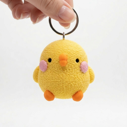 Cute 3D Printed Buff chick Keychain