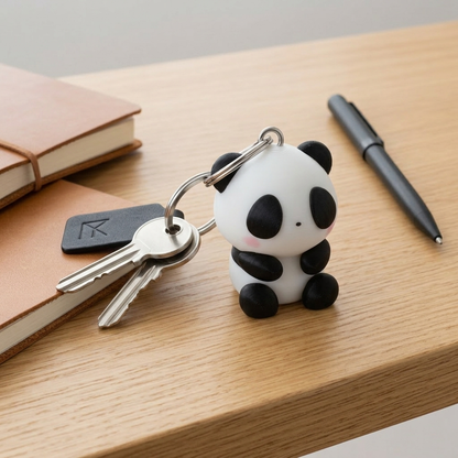 Cute 3D Printed Panda Keychain
